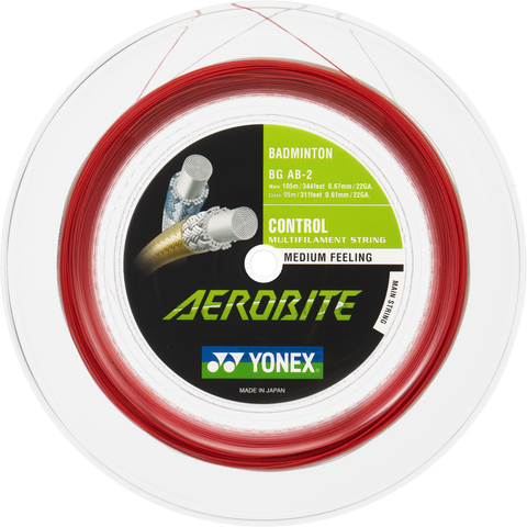 Yonex Aerobite - 200m Badminton String Reel [White/Red] - Badminton Corner
