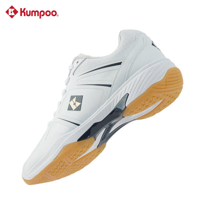 Kumpoo KH-G805 Lite Pro Badminton Shoe(White/Navy Blue) - Badminton Corner