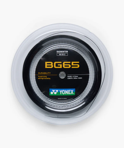 Yonex BG65 - 200m Badminton String Reel [Black]