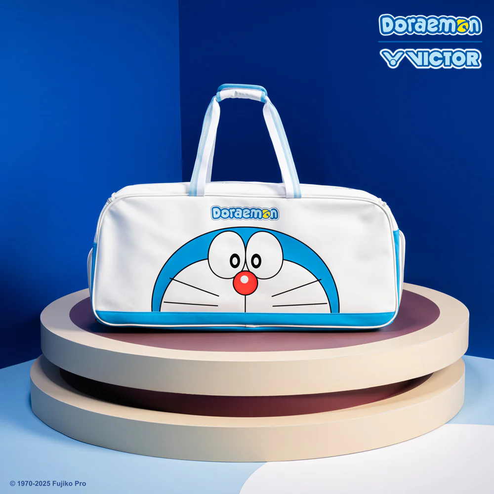 VICTOR Doraemon Rectangular Bag [White/Hawaiian Blue