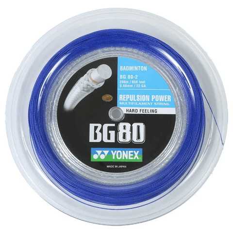 Yonex BG80 - 200m Badminton String Reel [Royal Blue]