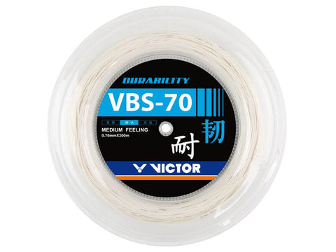 Victor VBS-70 Badminton String 200M Reel (White) - Badminton Corner