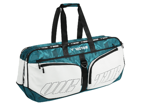 Victor BR3650 AG Rectangular Racket Bag (White/Verdigris) - Badminton Corner