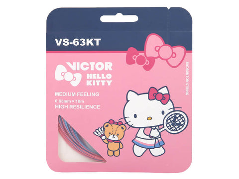 VICTOR x HELLO KITTY VS-63KT IM Badminton String Single Pack [Pink/Blue] - Badminton Corner