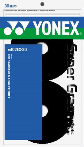 Yonex AC102-30BK Super Grap (30 Wraps)(Black) - Badminton Corner