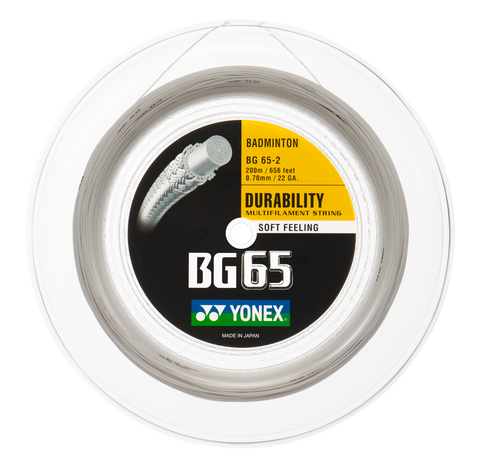Yonex BG65 - 200m Badminton String Reel [White] - Badminton Corner