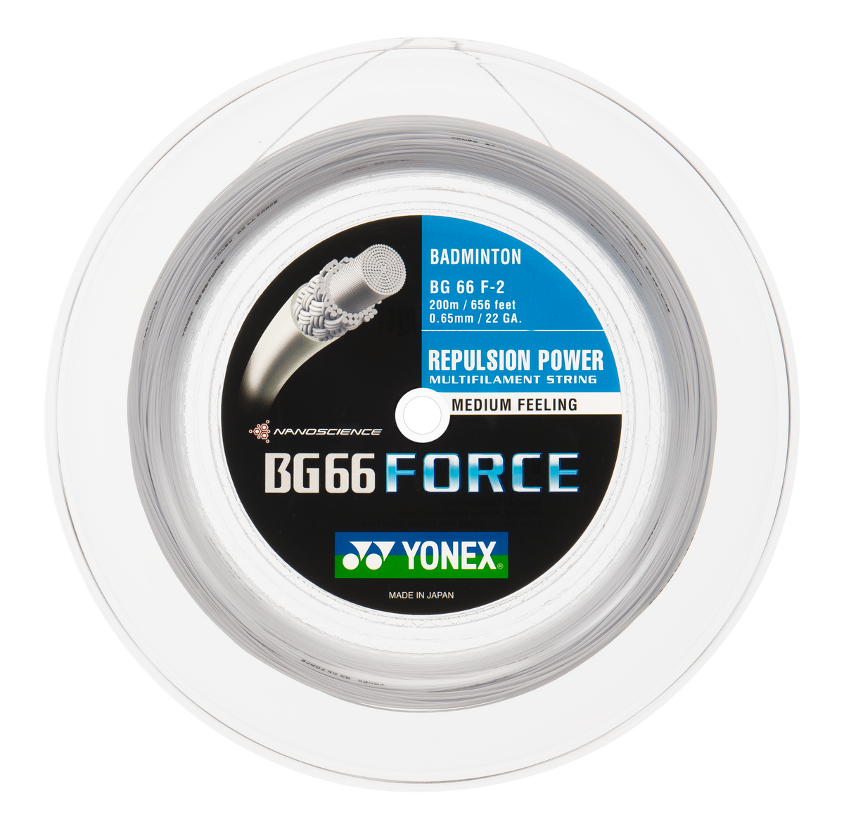 Yonex BG66 Force - 200m Badminton String Reel [White]