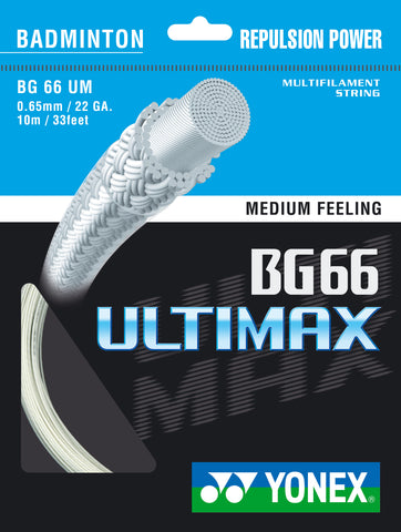 Yonex BG66 Ultimax Badminton String [WHITE] - Badminton Corner