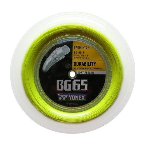 Yonex BG65 - 200m Badminton String Reel [Yellow] - Badminton Corner
